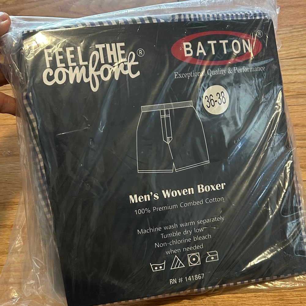 Men's Barton Woven Boxer -set of 4 NEW NIP mens size 36-38 100% cotton